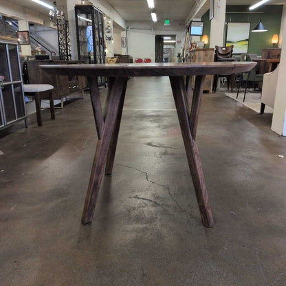 Walnut MC Round Dining Table
