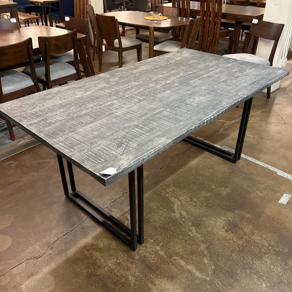 Gray Live Edge Dining Table