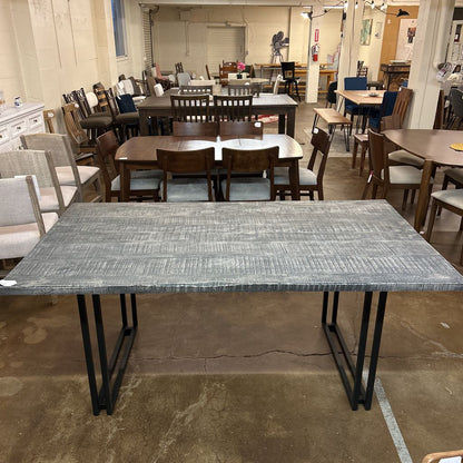 Gray Live Edge Dining Table C DINING TABLES
