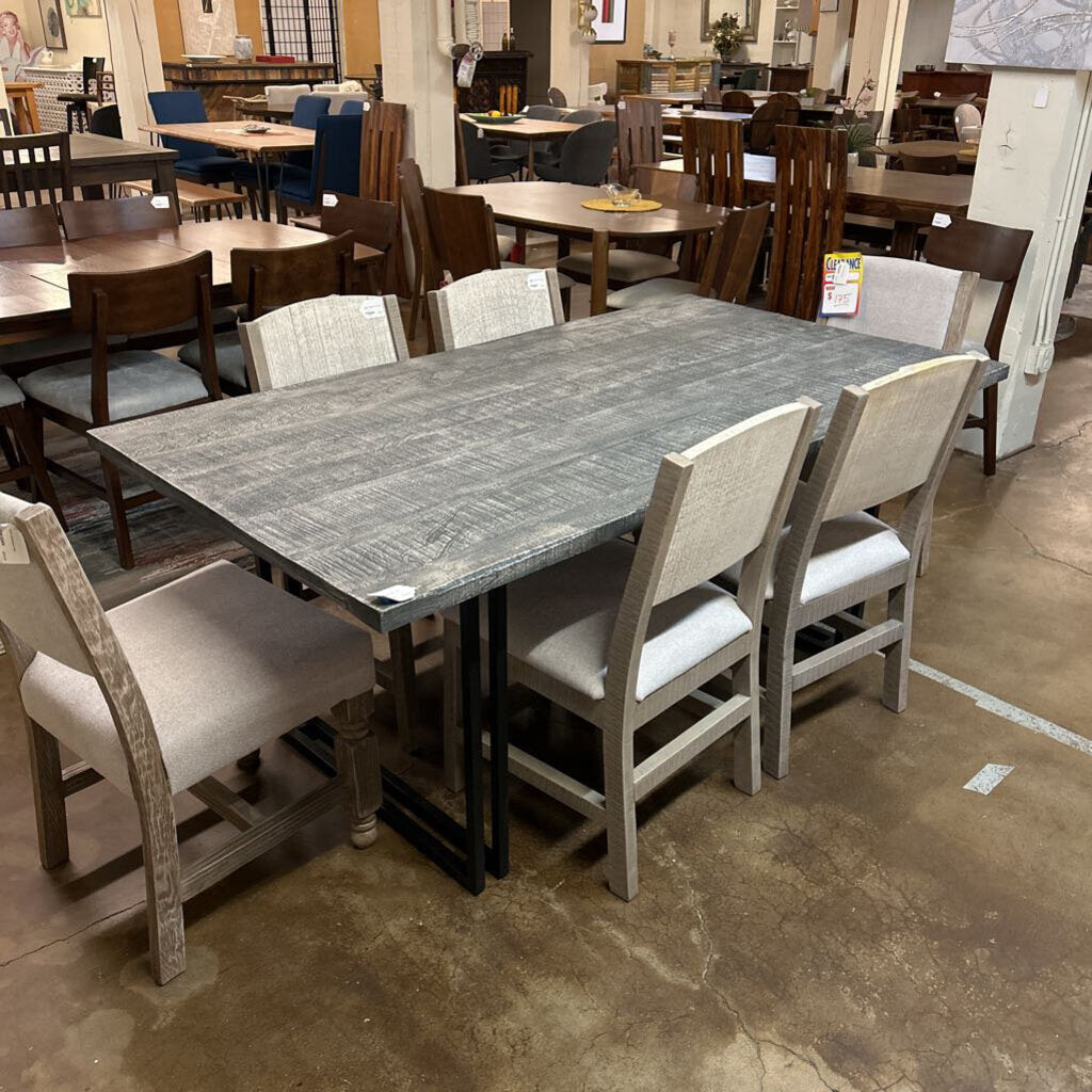 Gray Live Edge Dining Table