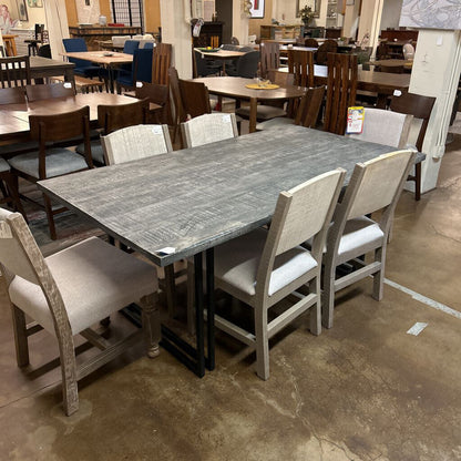 Gray Live Edge Dining Table