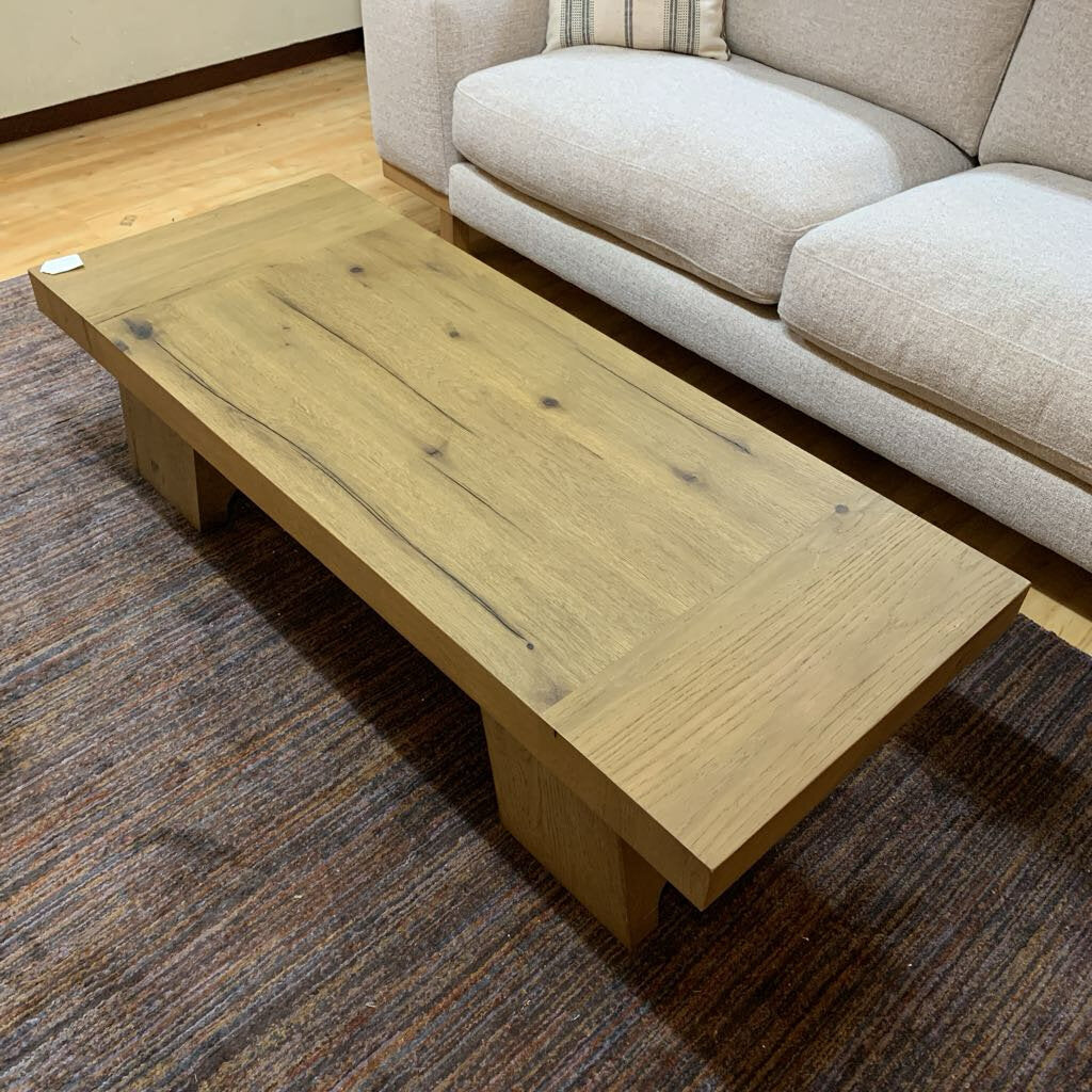 RH Davos Oak Coffee Table