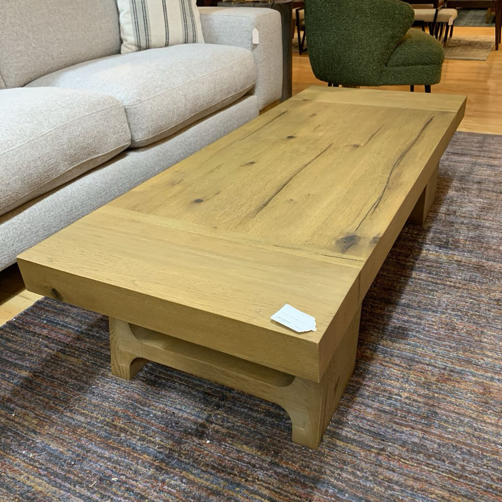 RH Davos Oak Coffee Table