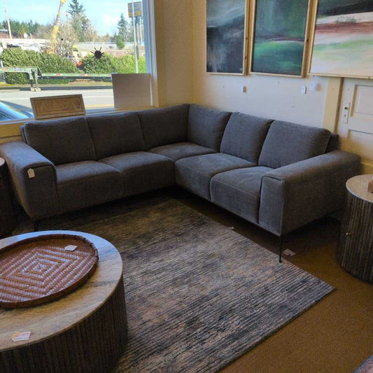 Granite Mod Wood Trim Corner Sectional