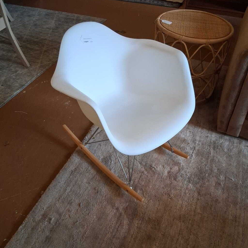 White Rocking Accent Chair