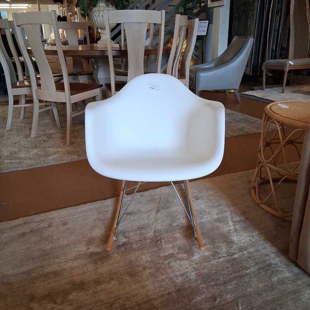 White Rocking Accent Chair