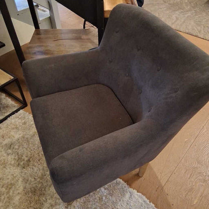 Highback Tufted Charcoal Accent Chair