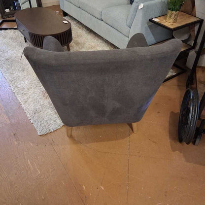 Highback Tufted Charcoal Accent Chair
