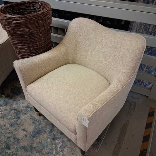 Cream Linen Accent Chair