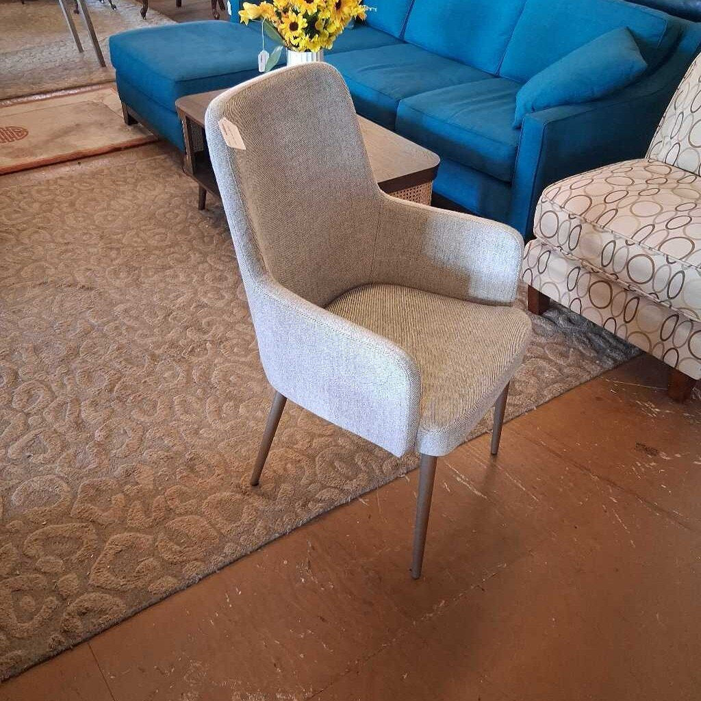 Fully Upholstered Gray Accent Chair