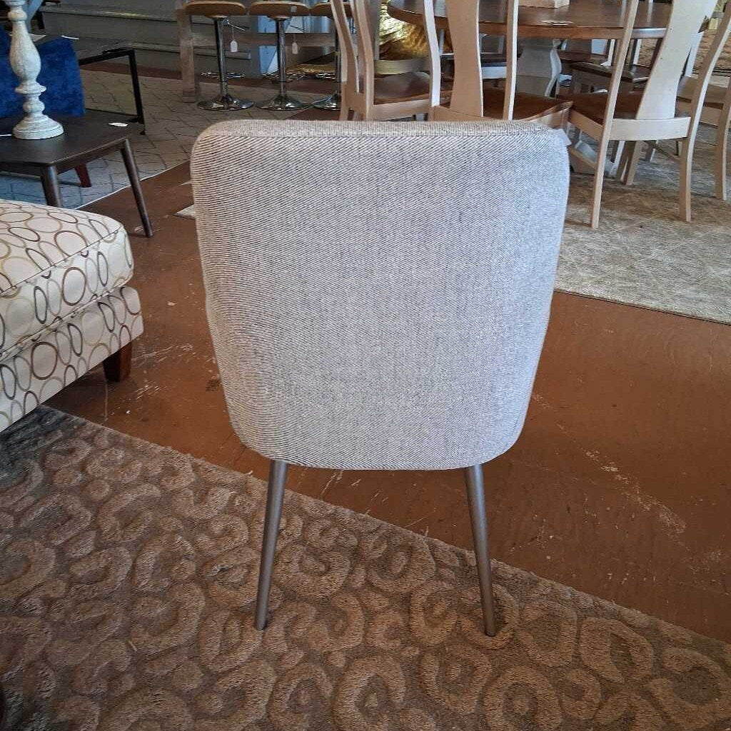 Fully Upholstered Gray Accent Chair