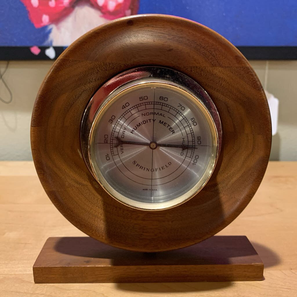 Springfield Barometer in Wood Desk Frame