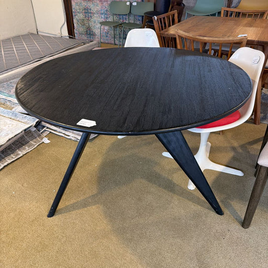 Williams Sonoma Black Round Dining Table C DINING TABLES