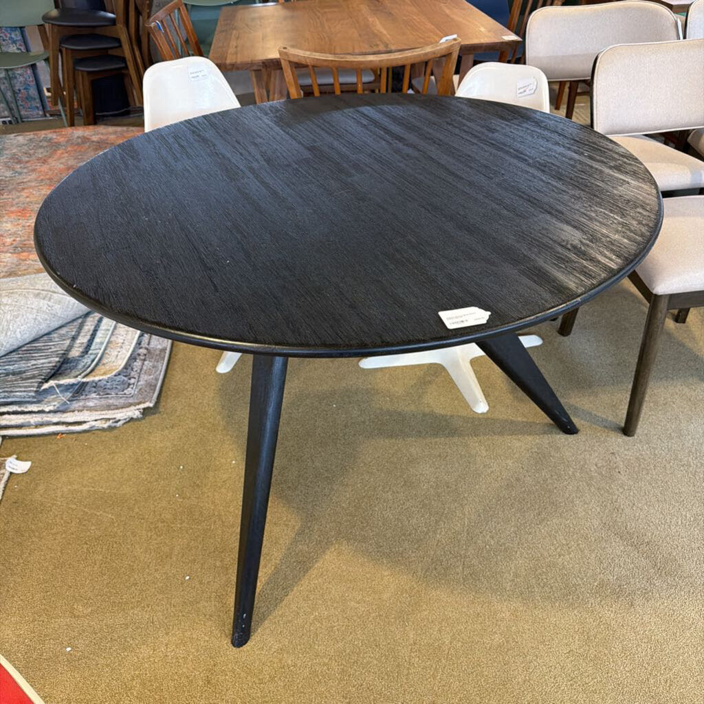 Williams Sonoma Black Round Dining Table