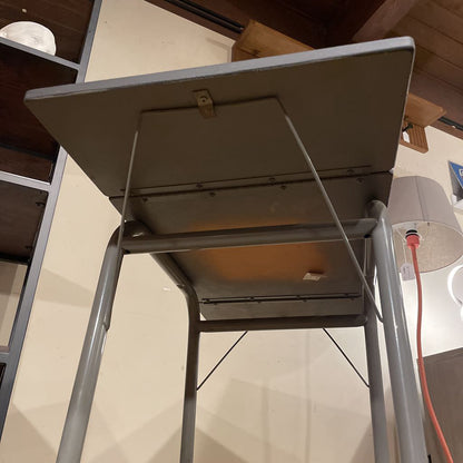 Grey Drop Leaf Rolling Desk