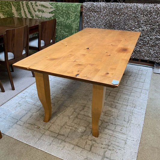 Knotty Pine Farmhouse Style Dining Table
