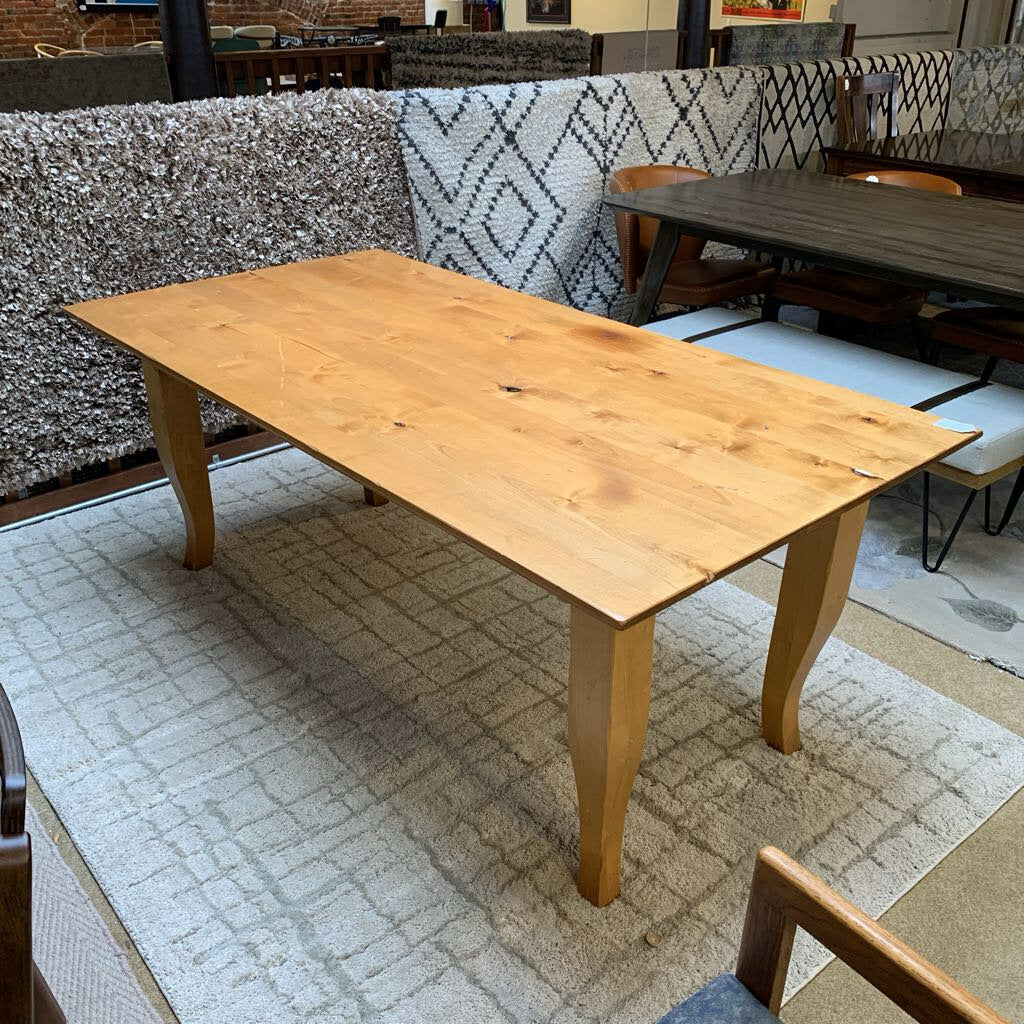Knotty Pine Farmhouse Style Dining Table