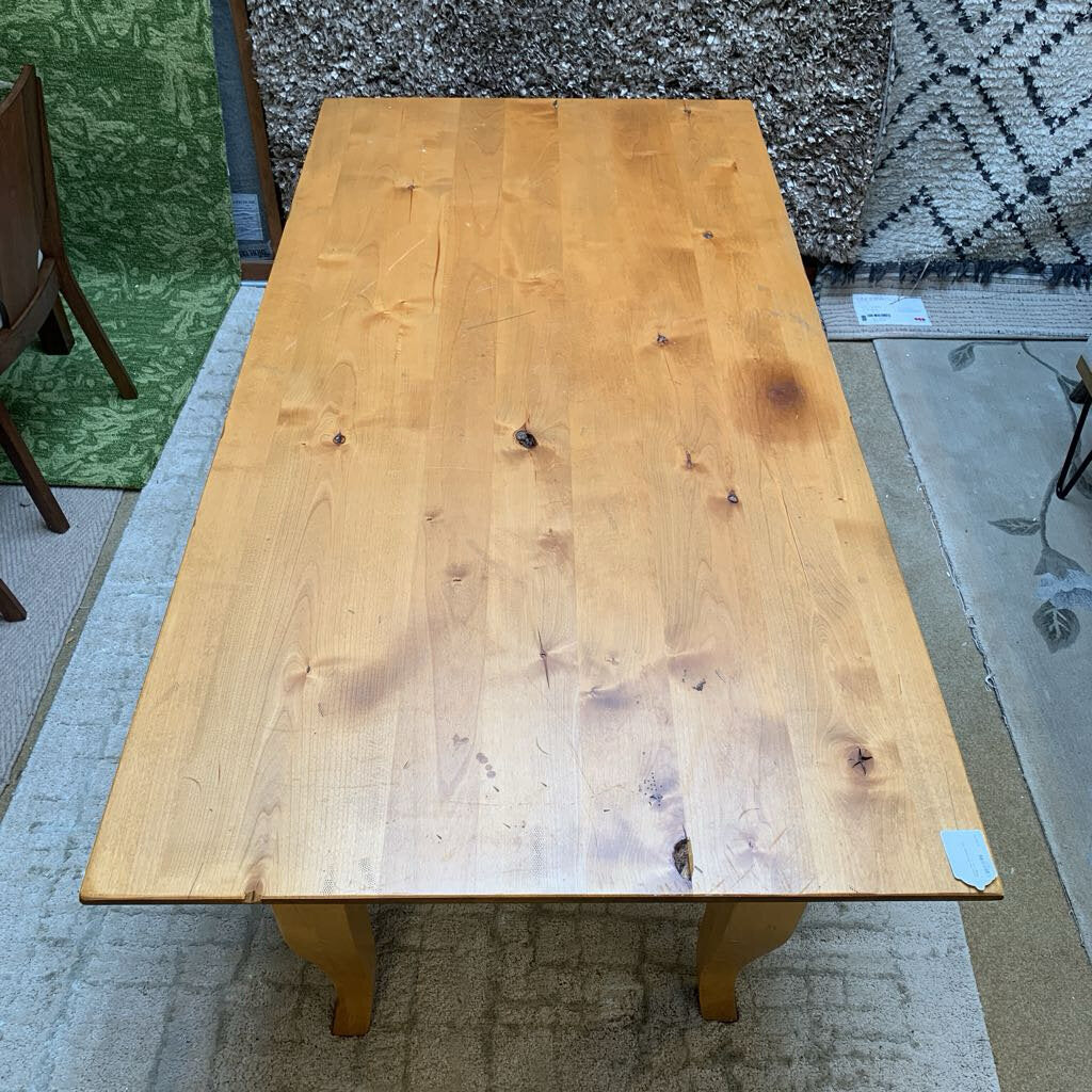 Knotty Pine Farmhouse Style Dining Table