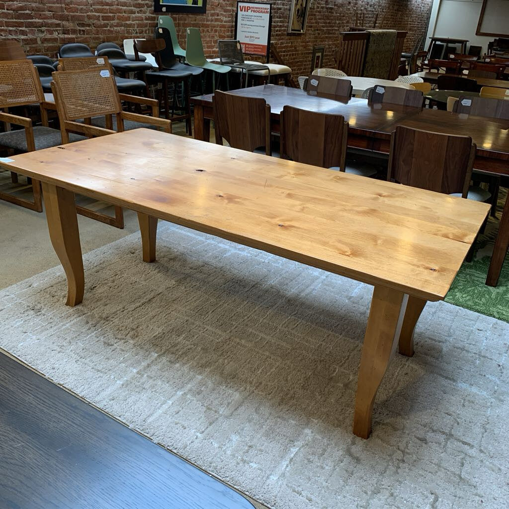 Knotty Pine Farmhouse Style Dining Table