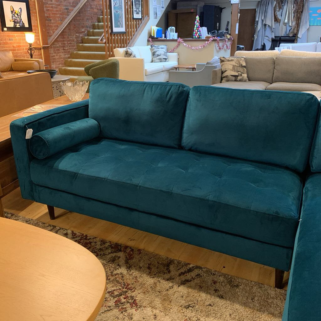 Malmo Moss Green RAF Chaise Sectional