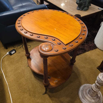 Paisley Shaped Wooden Side Table