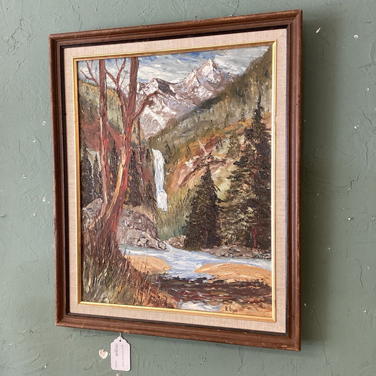 Vintage Mountainscape Painting