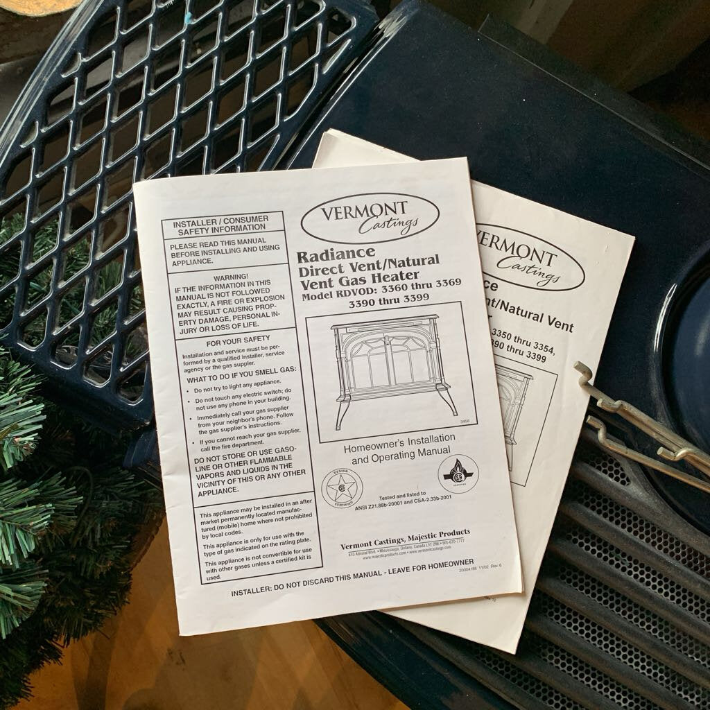 Radiance Navy GAS Wood Burning Stove