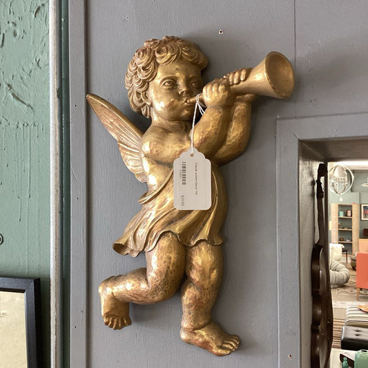 Cherub w/Harp Decor
