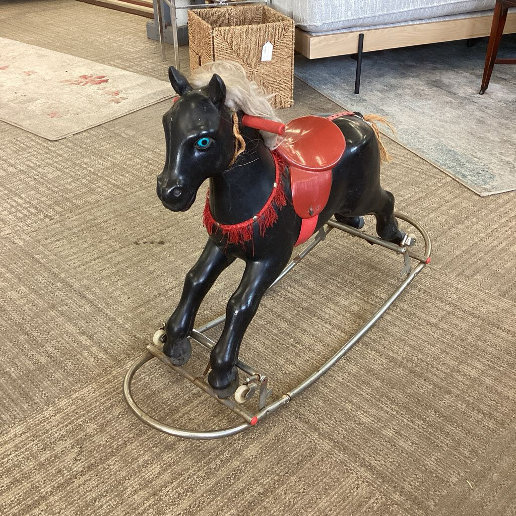 Black & Red Rocking Horse