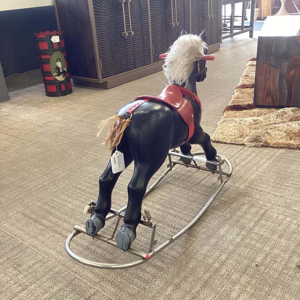Black & Red Rocking Horse