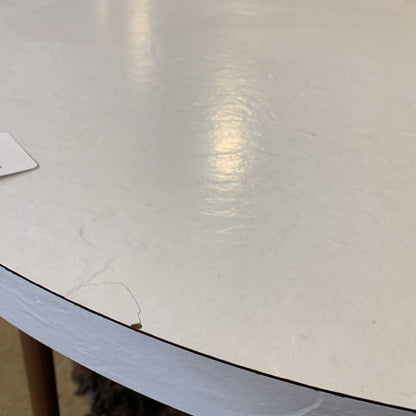 Seventies White Round Kitchen Table