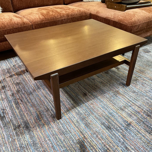 Walnut Rectangular 2 Tier Coffee Table