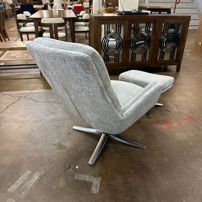 Vortex Swivel Chair with Ottoman