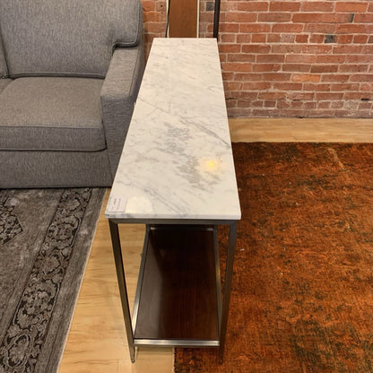 Mitchell Gold Marble Top Metal, Glass and Wood Console Table