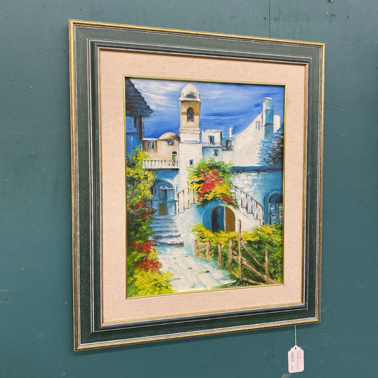 Vintage Signed Villa Painting