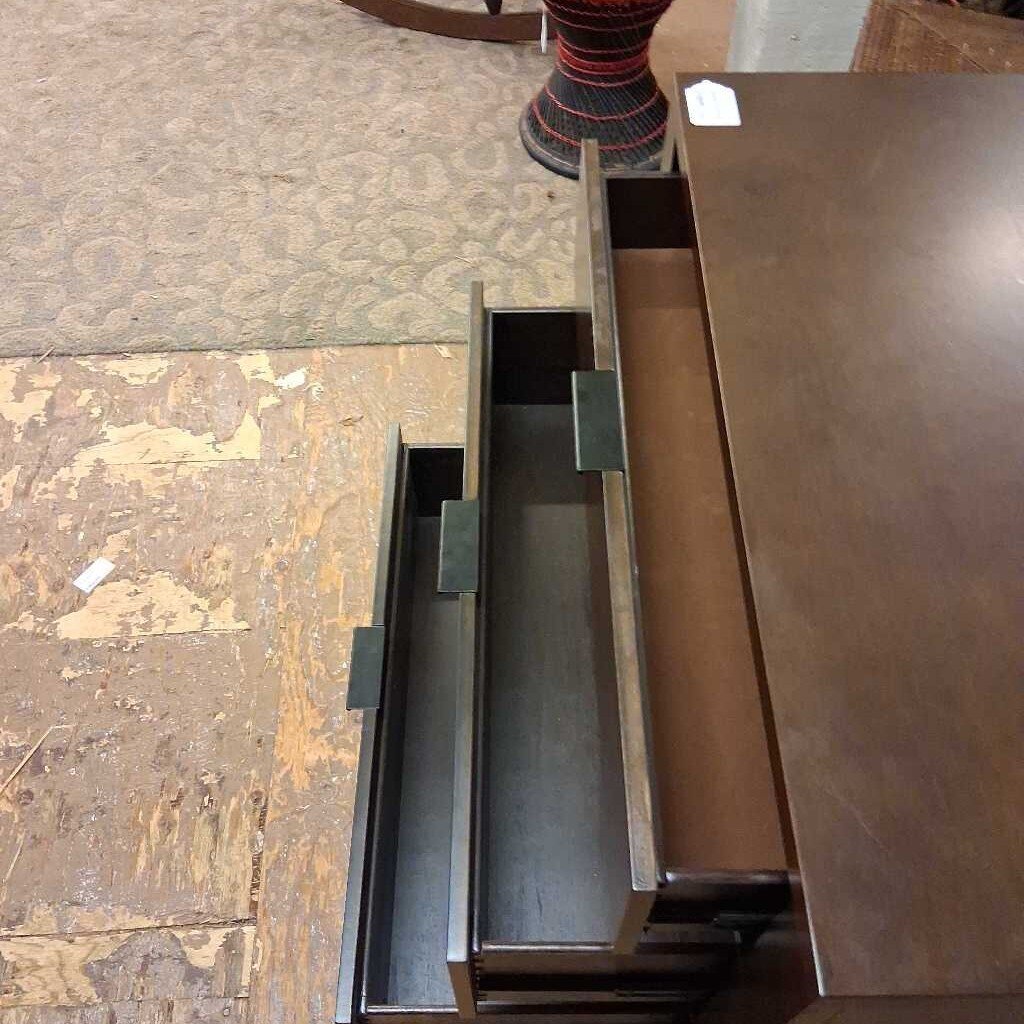 Metallic rectangular objects on a textured surface