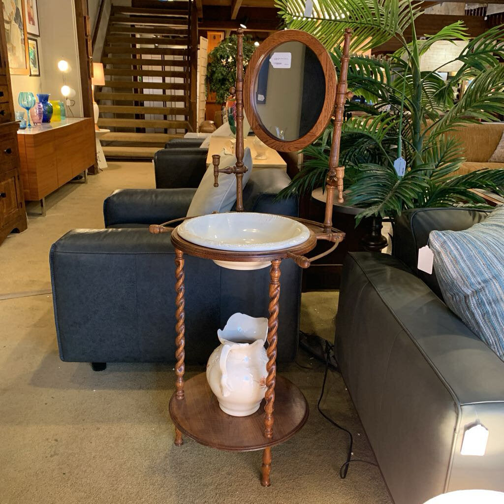 Vintage Wash Stand w/Basin & Pitcher