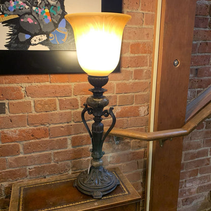 Bronze Torchiere Table Lamp