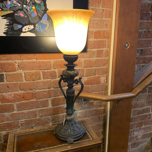 Bronze Torchiere Table Lamp