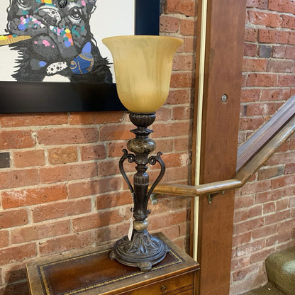 Bronze Torchiere Table Lamp