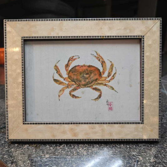 Desk Frame with Crab Illistration