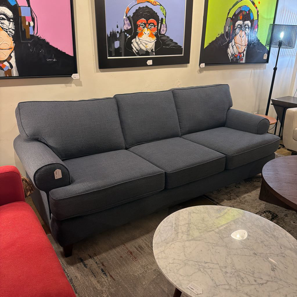 Blue Fabric 3 Seat Sofa