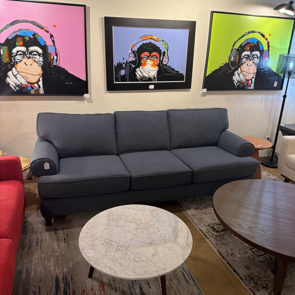 Blue Fabric 3 Seat Sofa