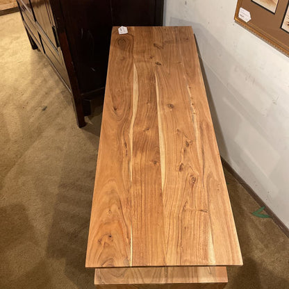 Natural Acacia Cube Console Table C CONSOLE TABLES