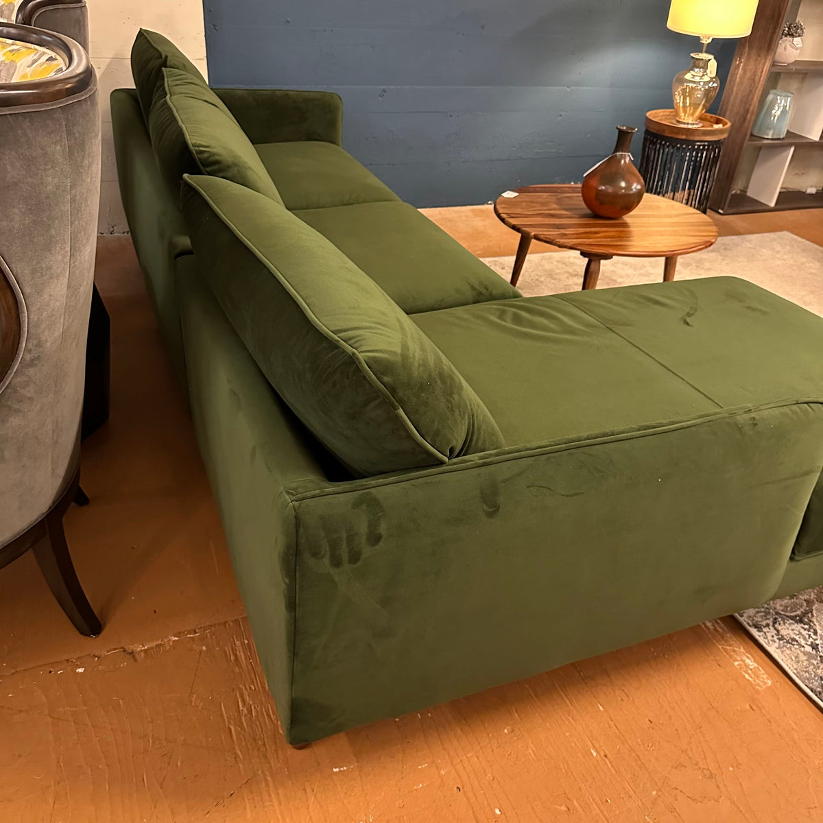 Egersund Moss Green LAF Chaise Sectional