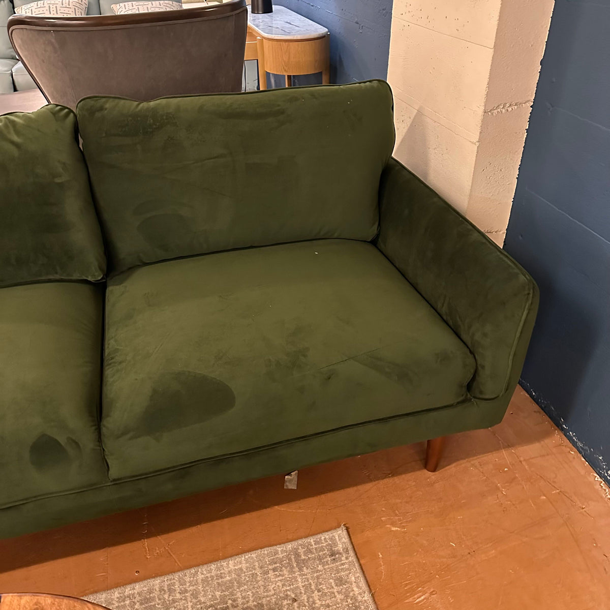 Egersund Moss Green LAF Chaise Sectional