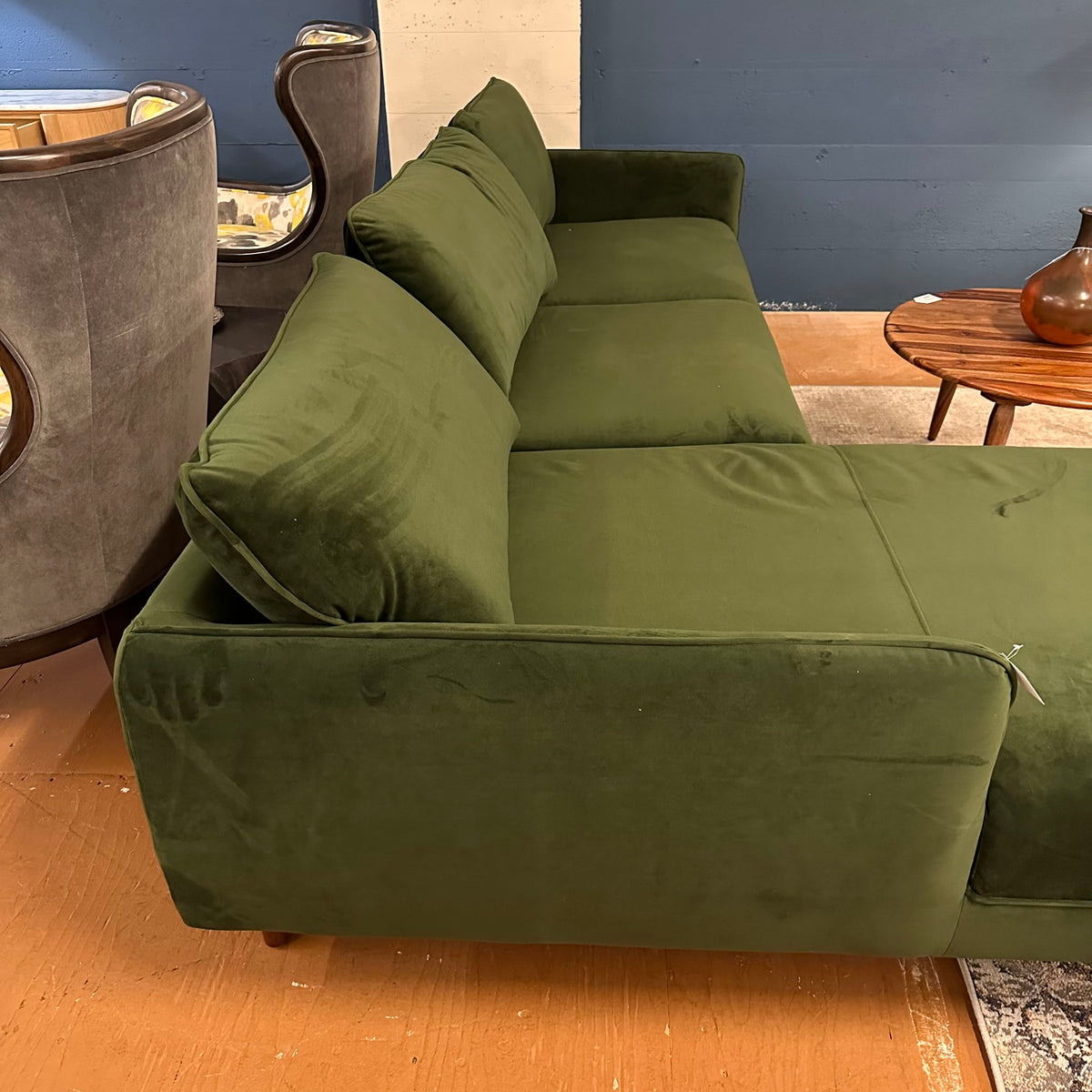 Egersund Moss Green LAF Chaise Sectional