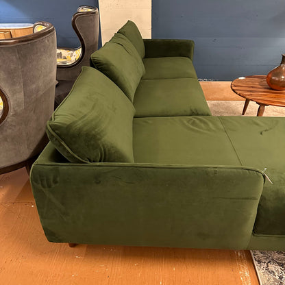 Egersund Moss Green LAF Chaise Sectional