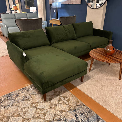 Egersund Moss Green LAF Chaise Sectional