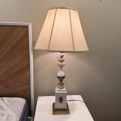 White & Gold Classic Style Table Lamp LAMPS